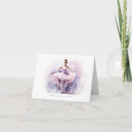Tarjeta De Agradecimiento Personalized Ballet Thank You Note Card Stationery