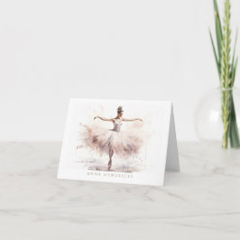 Tarjeta De Agradecimiento Personalized Ballet Thank You Note Card Stationery