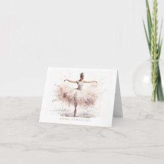 Tarjeta De Agradecimiento Personalized Ballet Thank You Note Card Stationery