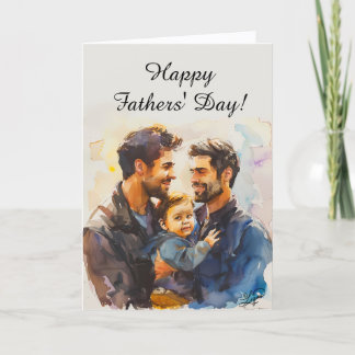 Tarjeta De Agradecimiento Personalized Father's Day Cards for Gay Dads