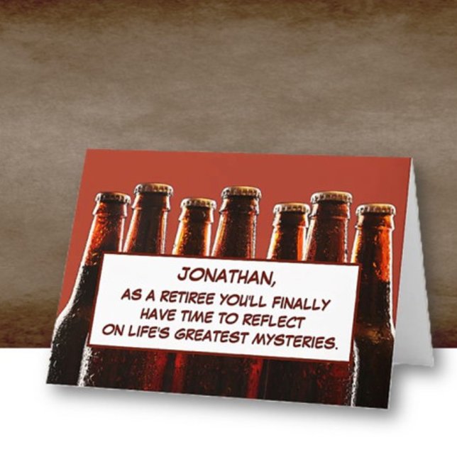 Tarjeta De Agradecimiento Personalized! Fun Beer Theme Retirement Card (Subido por el creador)