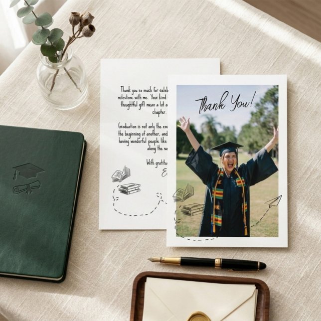 Tarjeta De Agradecimiento Personalized Graduation Thank You Card with Photo (Subido por el creador)
