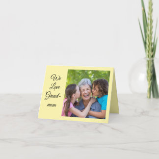 Tarjeta De Agradecimiento Personalized Grandmom Photo Mother's day Gift