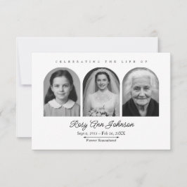 Tarjeta De Agradecimiento Personalized Memorial Thank You Card