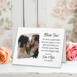 Tarjeta De Agradecimiento Personalized Photo Template Wedding Thank You