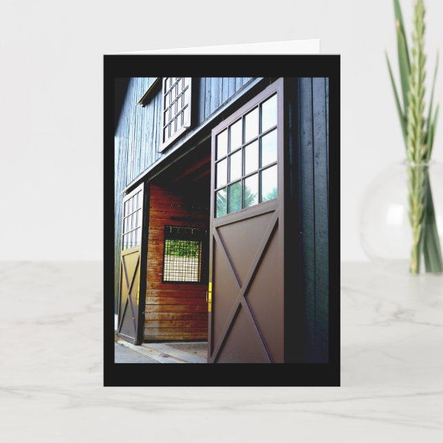 Tarjeta De Agradecimiento Perspectiva de la puerta de la barra (Anverso)