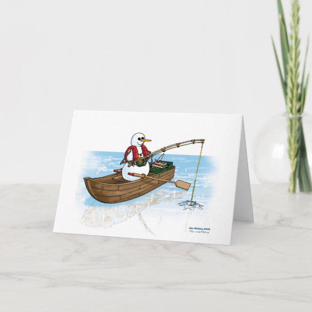 Tarjeta De Agradecimiento Pesca de hielo en hielo (Anverso)