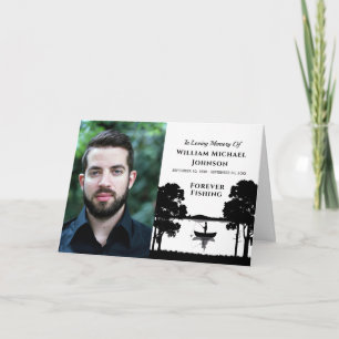 Tarjeta De Agradecimiento Pesca para Siempre Memorial Personalizado de Foto 
