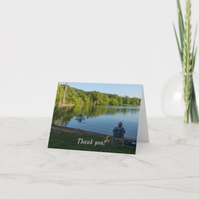 Tarjeta De Agradecimiento Pesca Por La Mañana (Anverso)