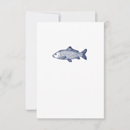 Tarjeta De Agradecimiento Pescado de la Marina