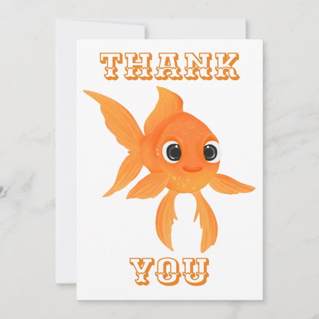 Tarjeta De Agradecimiento Pescado dorado (Anverso)