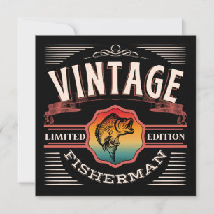 TARJETA DE AGRADECIMIENTO PESCADOR VINTAGE EDICIÓN LIMITADA