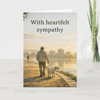 Tarjeta De Agradecimiento Pet Loss Sympathy Card – Quiet Walk Design