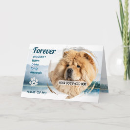 Tarjeta De Agradecimiento PET LOSS your photo & name Memorial Card