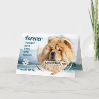 Tarjeta De Agradecimiento PET LOSS your photo & name Memorial Card