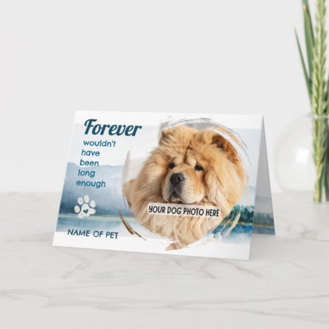 Tarjeta De Agradecimiento PET LOSS your photo & name Memorial Card (Subido por el creador)