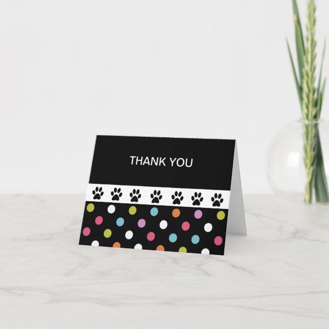 Tarjeta De Agradecimiento Pet Theme Business Thank You Cards (Anverso)