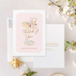 Tarjeta De Agradecimiento Petales elegantes y ducha de novia Prosecco<br><div class="desc">Las cartas de agradecimiento de Prosecco y Petals son una hermosa mezcla de elegancia y calidez. Añada su mensaje más sincero, sus huéspedes se sentirán valorados y apreciados por su presencia y apoyo. La mayoría de las letras son modificables - haga clic en el botón "Personalizar más adelante" para editarlas....</div>