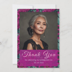 Tarjeta De Agradecimiento Pétalo de margarita Cumpleaños femenino personaliz