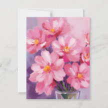 Pétalos rosados floreciendo | Pintura de flores ac