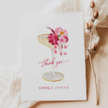 Tarjeta De Agradecimiento Pétalos y ducha de novia rosa Prosecco<br><div class="desc">Buscando una manera de agradecer a sus invitados de la ducha de novias que son tan únicos y memorables como su día de boda? ¡Chequea nuestras Tarjetas de agradecimiento de nuestra ducha de novias Petal y Prosecco! Con hermosas flores y un diseño elegante, son la manera perfecta de mostrar su...</div>