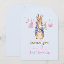 Peter, el conejo con el lienzo rosa gracias