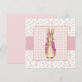 Tarjeta De Agradecimiento Peter, la chaqueta rosa de conejo