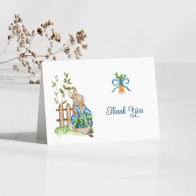 Tarjeta De Agradecimiento Peter Rabbit Baby Shower (Subido por el creador)