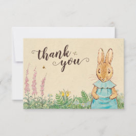 Tarjeta De Agradecimiento Peter Rabbit | Chica Baby Shower Gracias