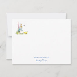 Tarjeta De Agradecimiento Peter Rabbit de la guardería de Flat