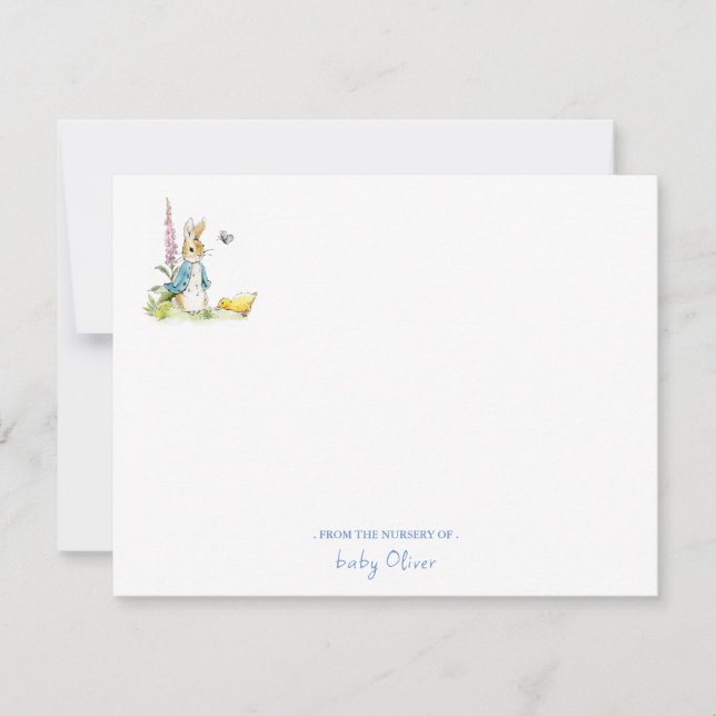 Tarjeta De Agradecimiento Peter Rabbit de la guardería de Flat (Anverso)
