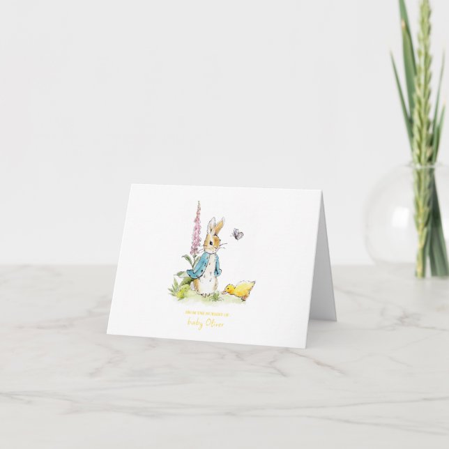 Tarjeta De Agradecimiento Peter Rabbit de la guardería de Folded (Anverso)