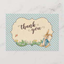Tarjeta De Agradecimiento Peter Rabbit | Primer Cumpleaños Gracias
