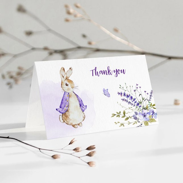 Tarjeta De Agradecimiento Peter Rabbit Purple (Subido por el creador)