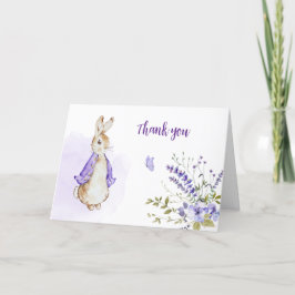 Tarjeta De Agradecimiento Peter Rabbit Purple