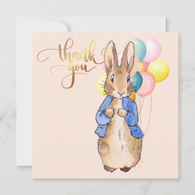 Tarjeta De Agradecimiento Peter the Rabbit (Anverso)