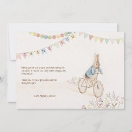 Tarjeta De Agradecimiento Peter the Rabbit Bunny Gender Neutral Books Baby