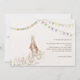 Tarjeta De Agradecimiento Peter the Rabbit Bunny Gender Neutral Books Baby