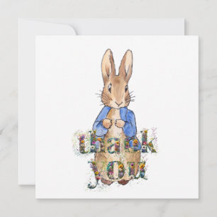 Tarjeta De Agradecimiento Peter the Rabbit Decorative Gracias texto