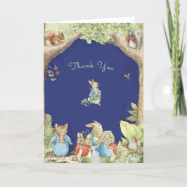Tarjeta De Agradecimiento Peter the Rabbit Forest Friends Baby Shower
