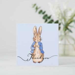 Tarjeta De Agradecimiento Peter the Rabbit "¡Gracias!" texto Gracias.