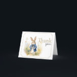 Tarjeta De Agradecimiento Peter The Rabbit Watercolor Birthday<br><div class="desc">Peter The Rabbit Watercolor Birthday (Cumpleaños De La Acuarela De Conejo)</div>