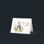 Tarjeta De Agradecimiento Peter The Rabbit Watercolor Birthday<br><div class="desc">Peter The Rabbit Watercolor Birthday (Cumpleaños De La Acuarela De Conejo)</div>