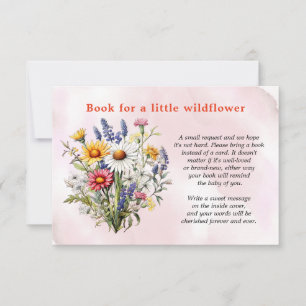 Tarjeta De Agradecimiento Petición de un libro de Baby Shower para un pequeñ