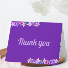 Tarjeta De Agradecimiento Petunia Morada Intensa