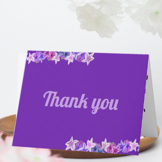 Tarjeta De Agradecimiento Petunia Morada Intensa