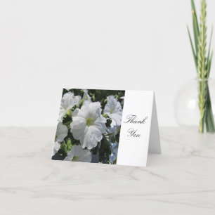Tarjeta De Agradecimiento Petunias blancas