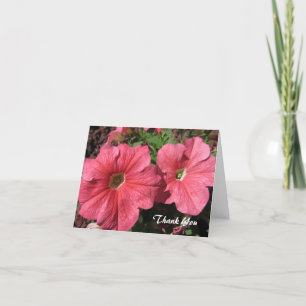 Tarjeta De Agradecimiento Petunias rosadas