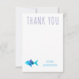 Tarjeta De Agradecimiento Pez Arcoíris Acuarela Bajo El Mar Gracias