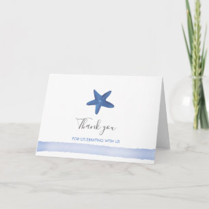 Tarjeta De Agradecimiento Pez estrella Ocean Baby Shower Gracias